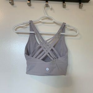 Lululemon Longline Sports Bra in Lilac
